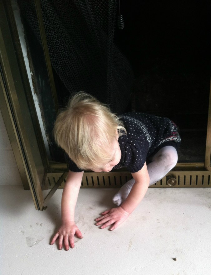 ("I'll just finish folding this laundry," I thought, "She's certainly reading to herself.") 